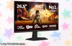 Impresionante monitor gaming de 27 pulgadas AOC Q27G41ZDF con pantalla QD OLED a 240Hz, ¡ahora a un precio loco para que disfrutes al máximo tus partidas y vivas la emoción!