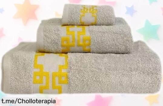 Impresionante pack de 3 toallas de algodón ILOVEHOME, suaves y versátiles a un precio increíblemente bajo que transformará tu baño en un santuario ¡No te quedes sin ellas!