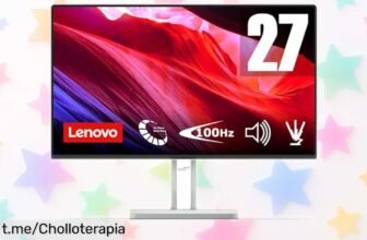 Impresionante pantalla de 27” Lenovo L27i4B Full HD con biseles finísimos, ¡aprovecha esta rebaja y transforma tu escritorio hoy mismo!