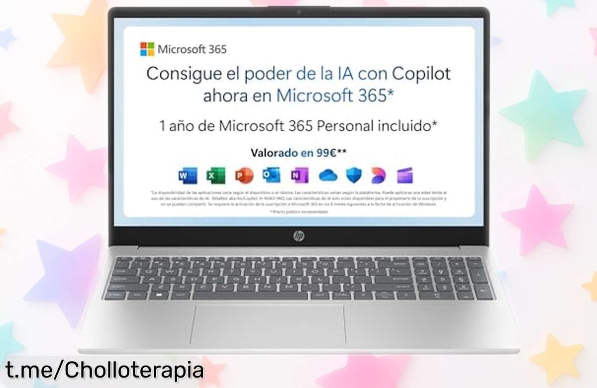 Impresionante portátil HP 15fd0261ns con pantalla Full HD y Microsoft 365 que hace todo fácil, ¡a precio de locura! No dejes escapar esta oportunidad única para tu día a día.