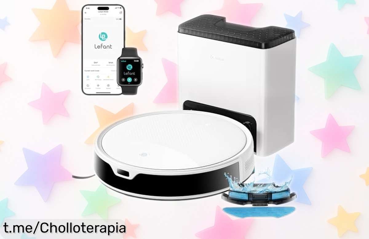 Impresionante robot aspirador y fregasuelos Lefant M350 con vaciado automático, ideal para mantener tu hogar impecable sin esfuerzo. ¡No dejes escapar este ofertón que todos quieren!
