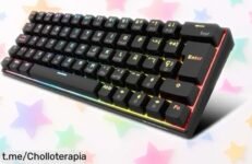 Impresionante teclado mecánico KROM Kyara 60% con luces RGB y conexión triple a un precio loco que hará brillar tu setup, ¡no dejes escapar esta oportunidad única!