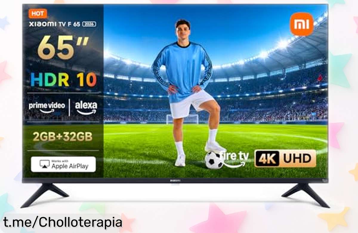Impresionante televisor 4K de 65 pulgadas Xiaomi TV F con Alexa a un precio rebajado que no podrás dejar escapar, disfruta tus series como nunca y vive la emoción en cada pantalla.