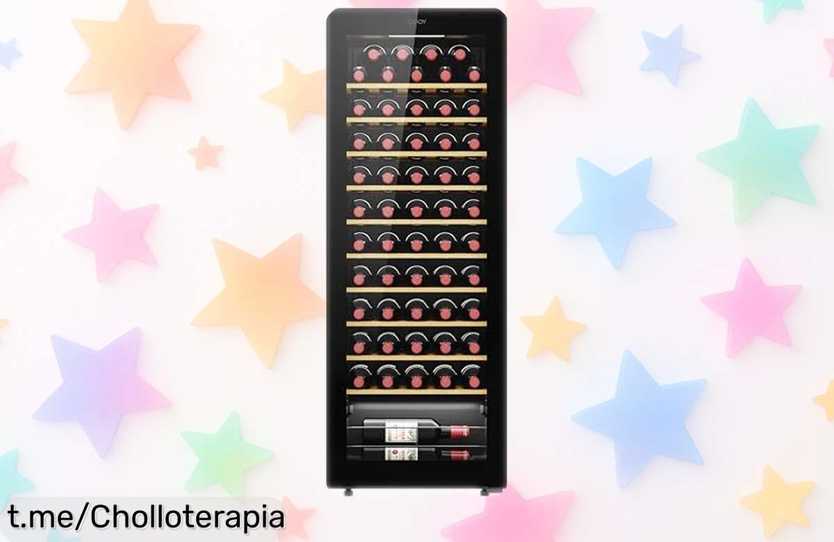 Impresionante vinoteca Candy DiVino CWC058 para 58 botellas a un precio loco, ¡cuida tu vino como un experto y disfruta cada sorbo con esta oferta insuperable!