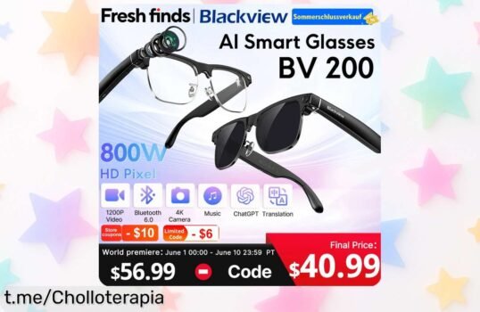 Impresionantes gafas Blackview BV200 con cámara 8MP y asistente de voz: ¡Aprovecha el precio rebajado y lleva la tecnología en tu cara con estilo!