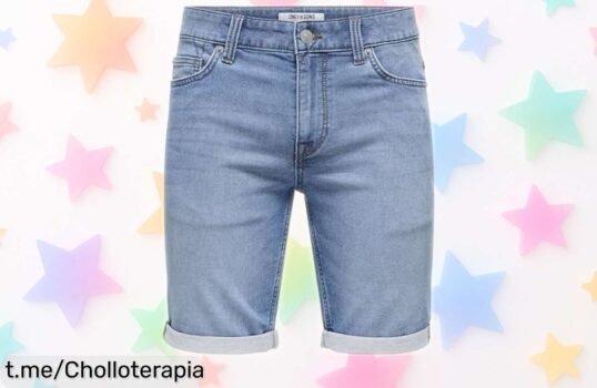 Impresionantes pantalones cortos vaqueros Only & Sons Onsply, a precio de ganga y listos para lucir tu estilo mientras aguantan todo. ¡No te lo pierdas!
