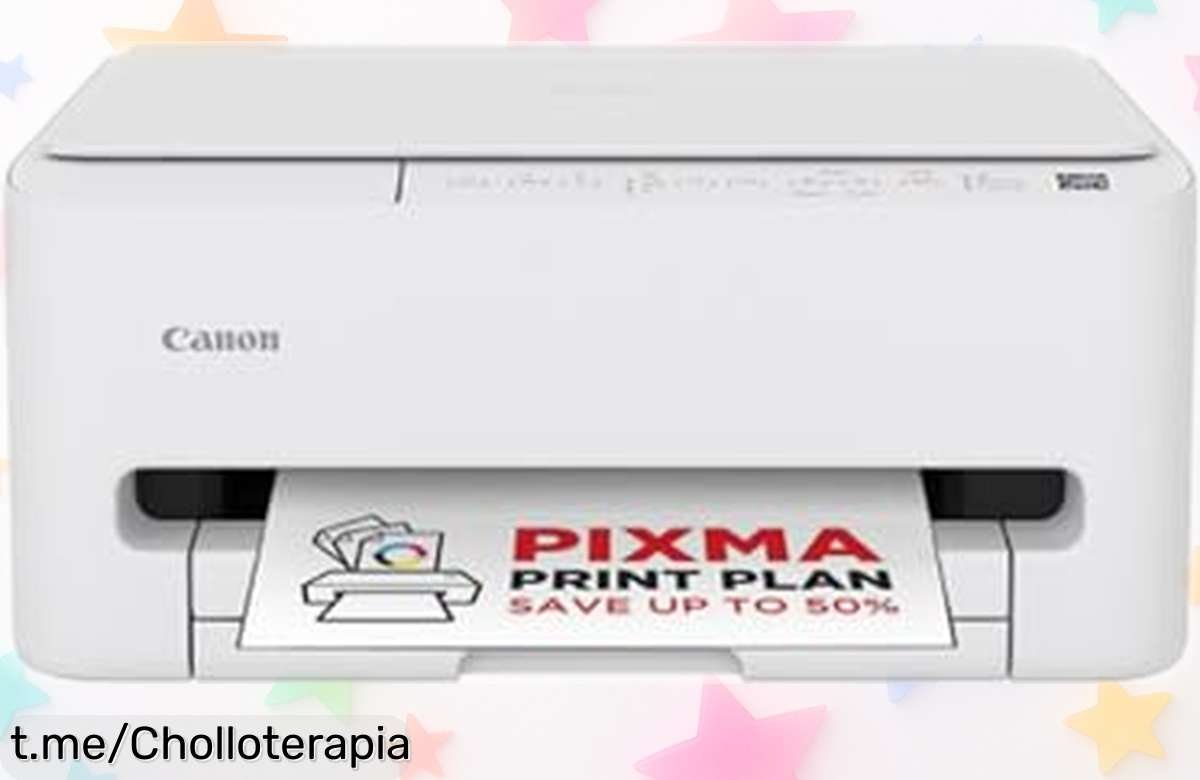 Impresora todo en uno Canon PIXMA TS4150I con wifi y tinta que llega sola, ¡super chollo para imprimir fácil desde el móvil! No te pierdas esta oportunidad imperdible de ahorro.