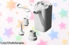 Impulsa tu diversión con la mini bomba de aire portátil recargable, perfecta para inflar desde pelotas hasta kayaks. ¡No te quedes sin ella en tus aventuras al aire libre!