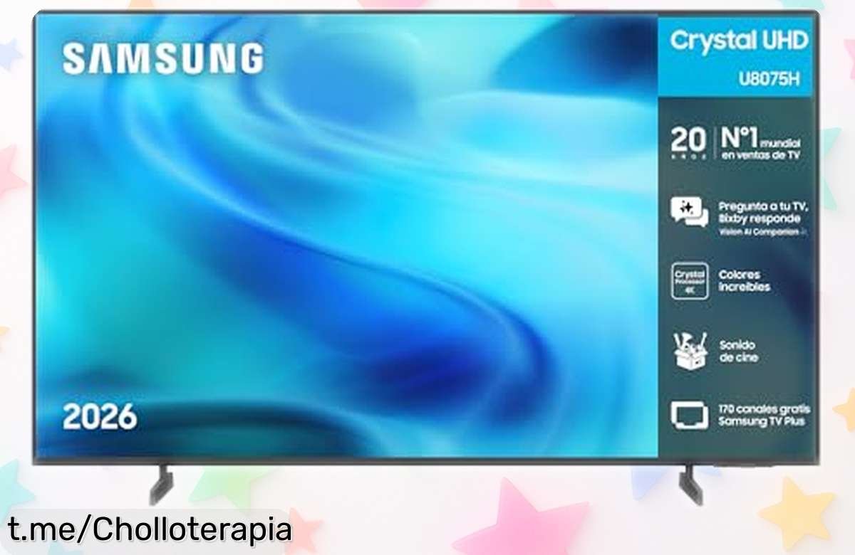 Increíble Samsung TV Crystal UHD 43” U8075H con pantalla 4K, visiones de cine y sonido brutal a un precio rebajado que no podrás dejar escapar. ¡Hazte con ella ya!