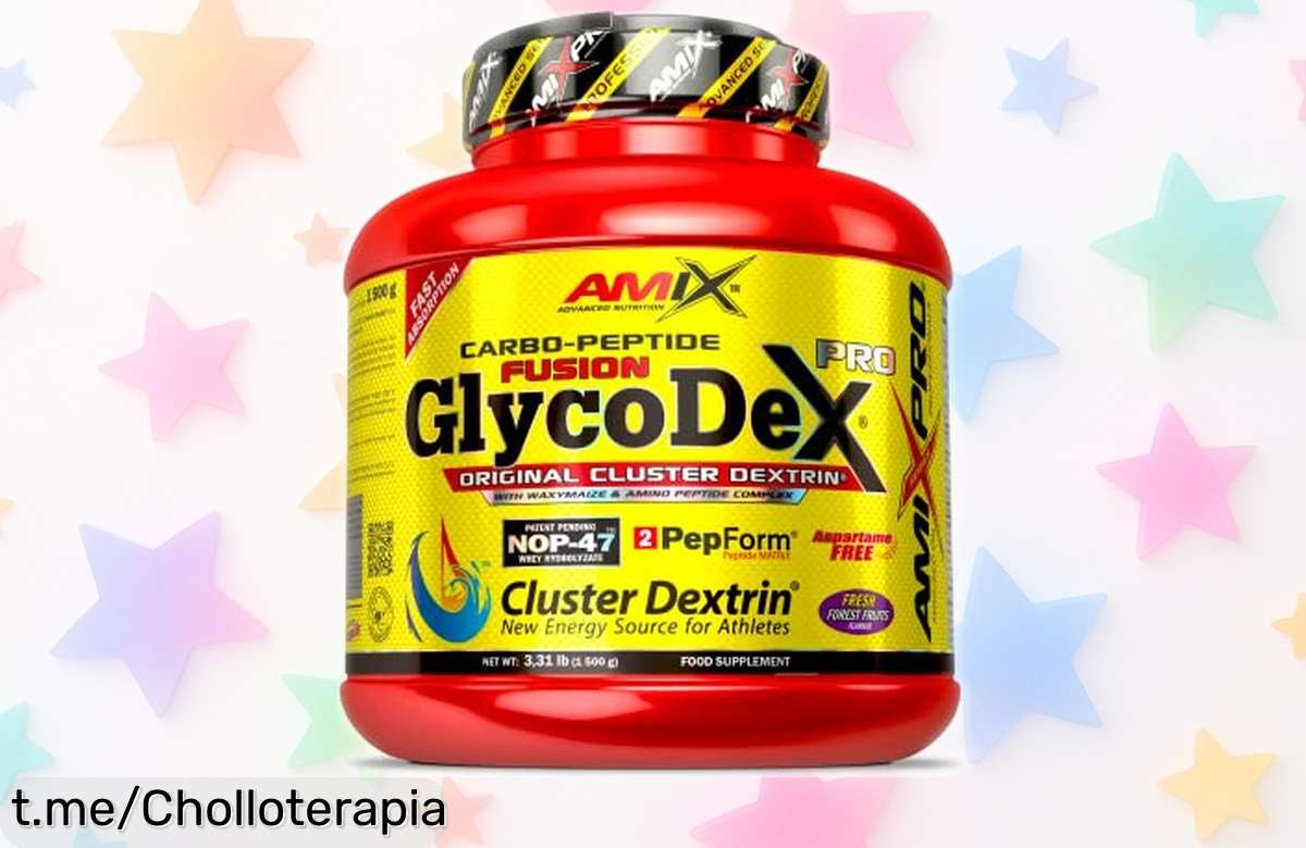 Increíble bebida energética AMIX GlycodeX Pro de 1,5 kg a precio loco para potenciar tus entrenos y recuperar músculo en un instante ¡Actúa ya antes de que se acabe!