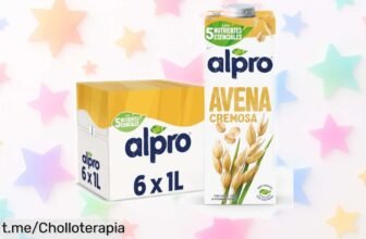 Increíble bebida vegetal de avena Alpro en pack de 6 litros, ¡precio loco! Natural y sin azúcares añadidos que hace feliz a tu organismo. No te quedes sin la tuya, aprovecha ya esta oferta.