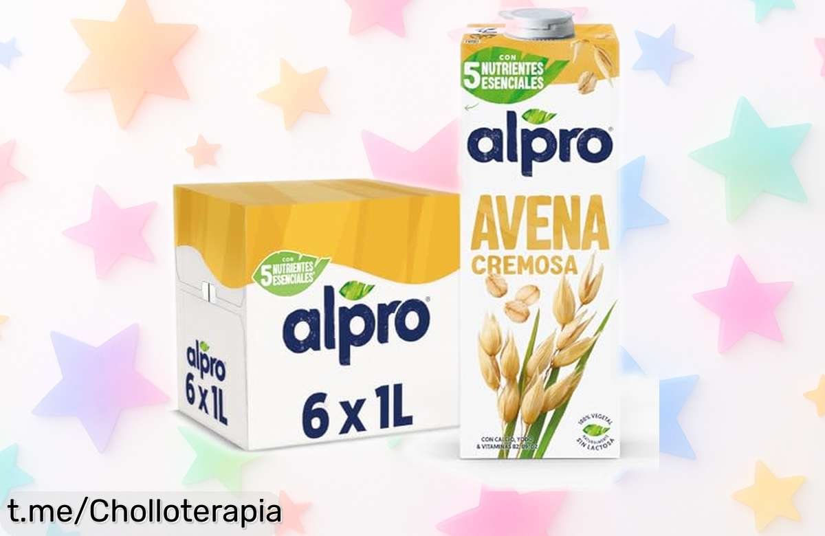 Increíble bebida vegetal de avena Alpro en pack de 6 litros, ¡precio loco! Natural y sin azúcares añadidos que hace feliz a tu organismo. No te quedes sin la tuya, aprovecha ya esta oferta.