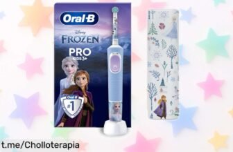 Increíble cepillo de dientes eléctrico Oral-B Pro Kids Frozen, un ofertón que hará sonreír a tus peques mientras cuidan su sonrisa. ¡No te quedes sin el tuyo!