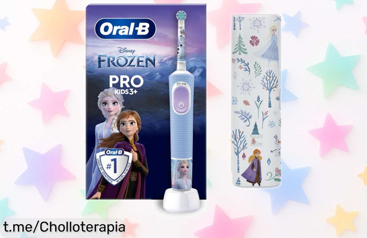Increíble cepillo de dientes eléctrico Oral-B Pro Kids Frozen, un ofertón que hará sonreír a tus peques mientras cuidan su sonrisa. ¡No te quedes sin el tuyo!