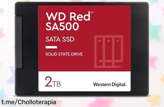 Increíble disco SSD WD Red SA500 de 2TB para NAS, velocidad y potencia a un precio loco que hará volar tus proyectos. ¡No te quedes sin el tuyo!
