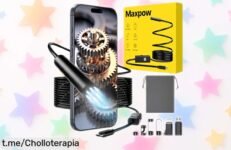 Increíble endoscopio Maxpow con cámara HD 1920p y luces LED: ¡te sorprenderá lo que descubrirás bajo un precio brutal!