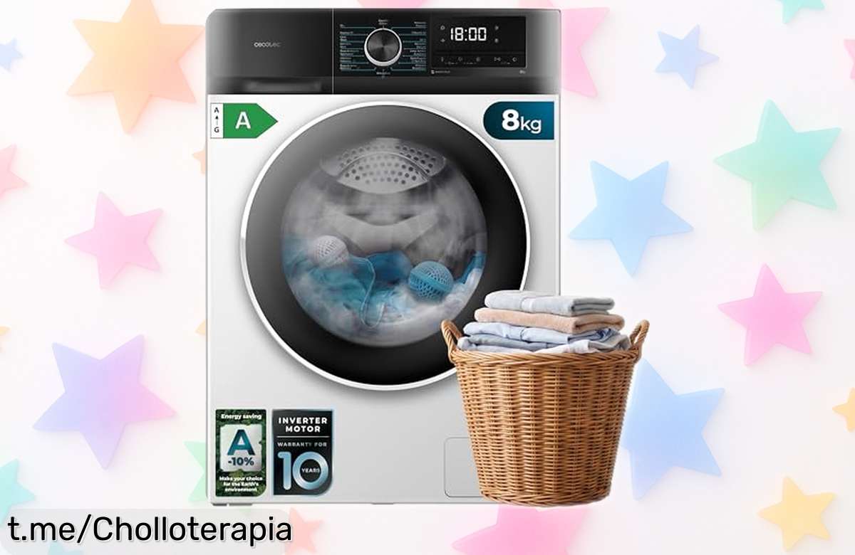 Increíble lavadora Cecotec Bolero Dresscode de 8 kg: ¡un ofertón que dejará tu ropa impecable y a un precio nunca visto! No lo dejes escapar, mejora tu colada hoy mismo.