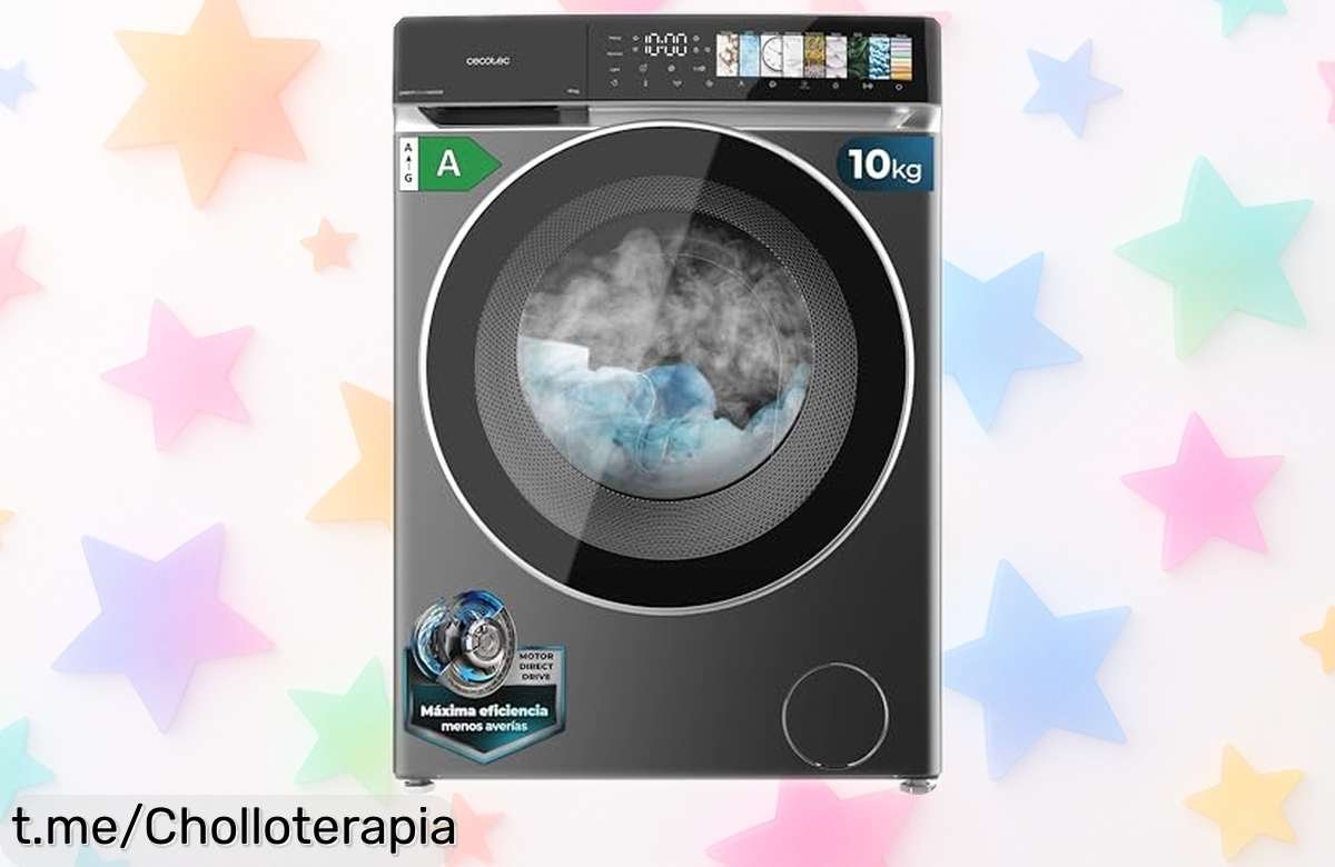 Increíble lavadora carga frontal Cecotec Bolero DressCode 10Kg, con motor silencioso y función vapor: ¡aprovecha este chollo que no se repetirá!