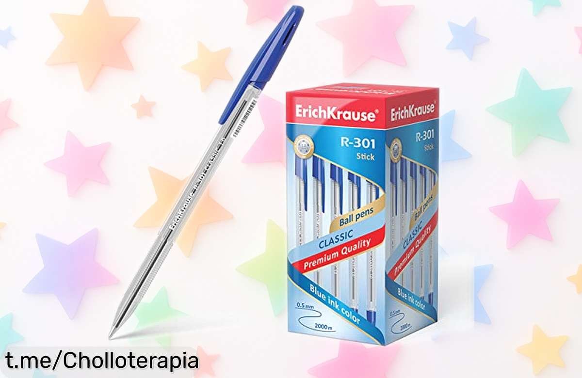Increíble lote de 50 bolis Leone EK43184 ErichKrause que escriben suave y duran un montón. ¡Aprovecha esta calidad top a un precio de locura antes que se agoten!