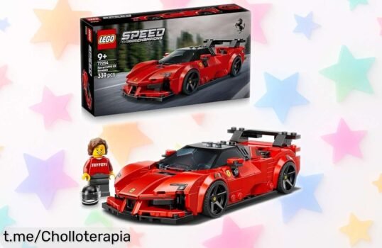 Increíble maqueta de coche Ferrari SF90 XX Stradale LEGO Speed Champions con minifigura, ideal para diversión y decoración, ¡no te pierdas este tremendo chollo!