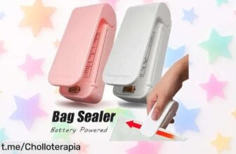 Increíble mini sellador de bolsas portátil para mantener tus alimentos frescos a un precio desternillante, ¡no te lo pongas fácil en la cocina!