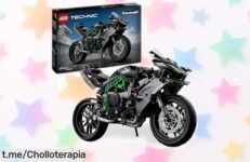 Increíble moto de LEGO Technic Kawasaki Ninja H2R, espectacular oferta para disfrutar montándola con instrucciones 3D. ¡Un regalo que hará brillar los ojos de cualquier niño!