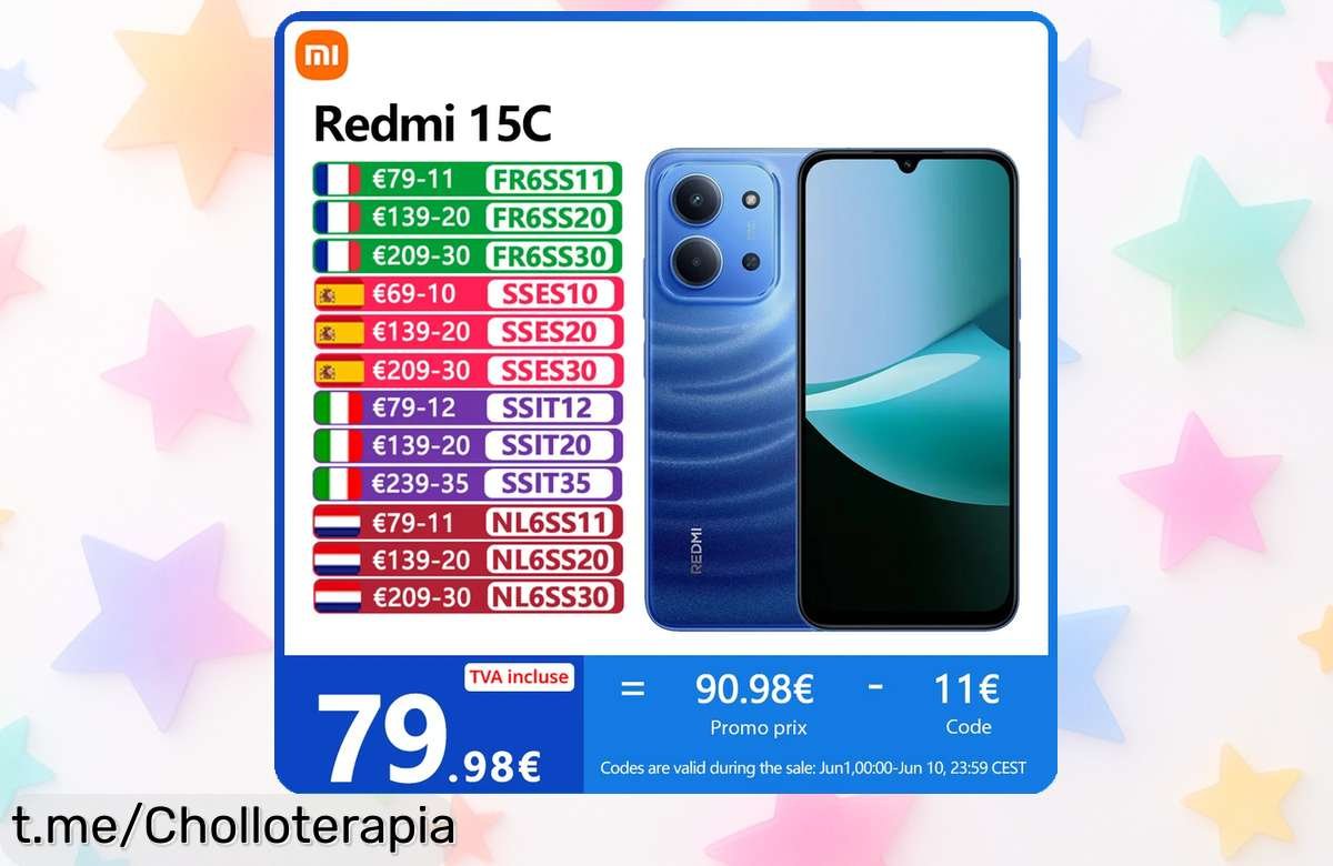 Increíble móvil Xiaomi Redmi 15C con pantalla enorme y cámara de 50MP a precio de risa, ¡no te lo pierdas! Aprovecha esta oportunidad antes que se acabe.