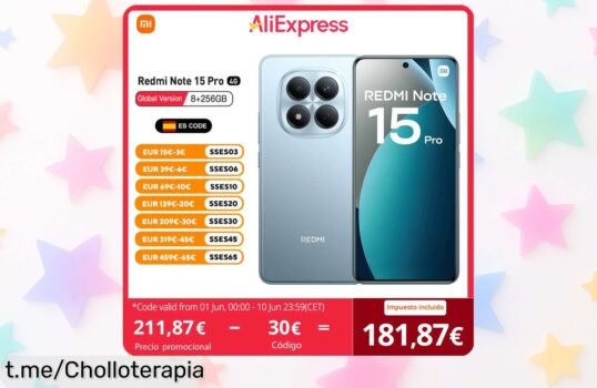 Increíble móvil Xiaomi Redmi Note 15 Pro 4G con cámara de 200MP a precio de risa ¡No te quedes sin el tuyo y disfruta capturando momentos especiales ya!