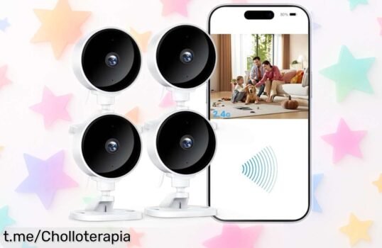 Increíble pack de 4 cámaras WiFi WOLFANG con visión nocturna a color, ¡no te pierdas este super chollo para sentirte seguro y proteger tu hogar sin complicaciones!