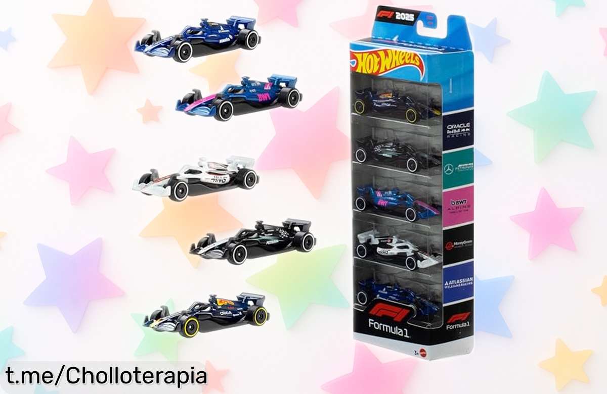 Increíble pack de 5 coches Hot Wheels Formula 1 para jugar y coleccionar, ¡un chollazo alucinante que tus pequeños no querrán dejar pasar!