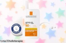 Increíble protector solar fluido La Roche Anthelios Shaka SPF 50 a un precio de escándalo, ¡disfruta del sol sin marcas y cuida tu piel! No te lo pierdas.