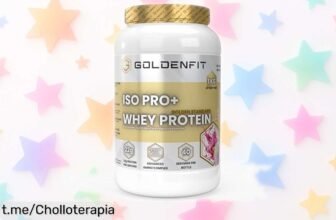 Increíble proteína whey isolate GoldenFit ISO PRO+ 1 kg con efecto brutal para crecer y recuperar ¡aprovecha este ofertón de sabor fresa que no verás otra vez!