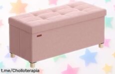 Increíble puff banco plegable SONGMICS: espacio gigante para almacenar, aguanta 300 kg y ahora a un precio que desafía la realidad. ¡No dejes escapar esta oportunidad única!