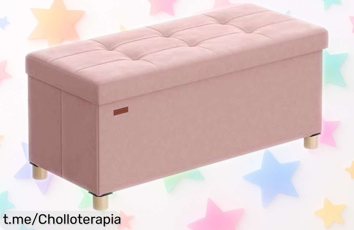 Increíble puff banco plegable SONGMICS: espacio gigante para almacenar, aguanta 300 kg y ahora a un precio que desafía la realidad. ¡No dejes escapar esta oportunidad única!