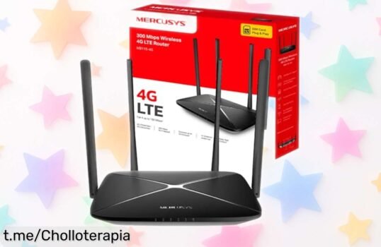 Increíble router 4G LTE Mercusys MB1154G que conecta hasta 32 dispositivos y ofrece wifi a 300 Mbps, ¡hazte con este chollazo antes de que se acabe!