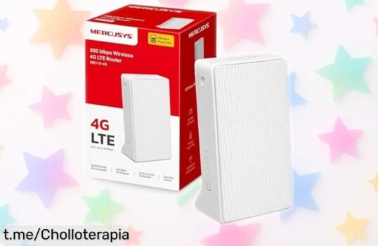 Increíble router 4G Mercusys MB1104G para disfrutar de internet veloz en hasta 32 dispositivos, ¡no te pierdas este tremendo chollo disponible solo por tiempo limitado!