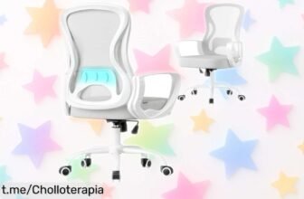 Increíble silla de oficina ergonómica SONGMICS con soporte lumbar y ajuste a un precio regalado, ¡trabajar o estudiar nunca fue tan cómodo! No te quedes sin la tuya.