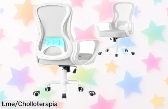 Increíble silla de oficina ergonómica SONGMICS con soporte lumbar y ajuste a un precio regalado, ¡trabajar o estudiar nunca fue tan cómodo! No te quedes sin la tuya.