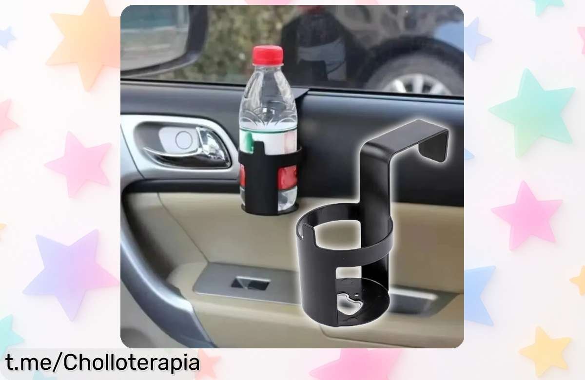 Increíble soporte multifuncional para botellas y tazas de coche, pack de 1 o 2 unidades a precio loco: ¡disfruta del camino sin preocupaciones y hazte con el tuyo ya!