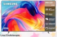 Increíble televisor Samsung 65” Mini LED 4K con sonido mejorado y más de 170 canales gratis, ¡aprovecha este ofertón que transforma tus noches en cine!