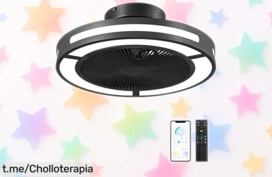 Increíble ventilador de techo sin aspas Ohniyou 19: aire fresco y luz regulable en tu hogar, ¡a un precio que vuela! Aprovecha este chollo antes de que se agote.