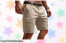 Increíbles bermudas multibolsillos súper resistentes que lo aguantan todo, este ofertón está tirado de precio y no puedes dejarlo escapar; ¡perfectas para tus aventuras al aire libre!