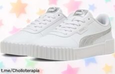 Increíbles zapatillas Puma Carina 3.0 para mujer a precio de ganga, con estilo fabuloso que te hará sentir única y lista para cualquier aventura. ¡No dejes pasar esta super oferta!