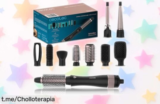 Inmejorable cepillo de aire Cecotec Bamba CeramicCare 10 en 1 con 10 cabezales intercambiables a un precio reventado, ¡renueva tu look y sorpréndete ya!
