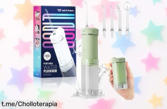 Irrigador bucal portátil JTF Mini con 4 modos y 5 boquillas, una limpieza potente a un precio nunca visto para mantener tu sonrisa brillante ¡No dejes pasar esta oferta!