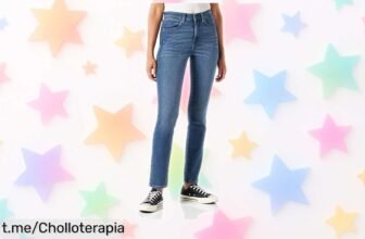 Jeans Wrangler Slim para mujer con descuento brutal, un clásico que siente de lujo y estiliza tu figura. ¡No te quedes sin ellos! Renueva tu armario ya mismo.