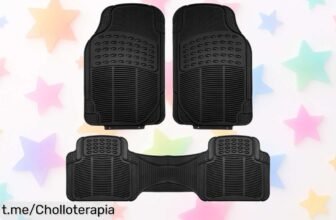 Juego de 4 alfombrillas de goma Enefero para coche, ¡ofertón impermeable y antideslizante que no te querrás perder! Dale adiós a la limpieza complicada y disfruta del camino.