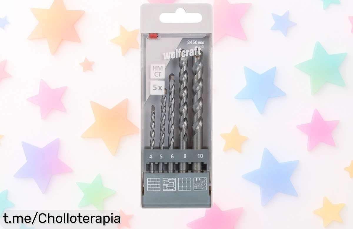 Juego de brocas para piedra Wolfcraft con 5 piezas a precio tirado, resistencia total que no puedes dejar pasar. ¡Hazte con ellas y disfruta taladrando sin límites!