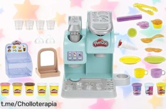 Juego de cafetería PlayDoh con 20 accesorios y vasos reales a precio loca, crea postres como un pro y disfruta de horas de diversión en familia. ¡No te lo pierdas!