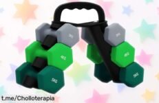 Juego de mancuernas SPORTNOW de 6 piezas: precios locos para fortalecer tu cuerpo en casa; ¡entrena fácil y rápido antes que se acaben!